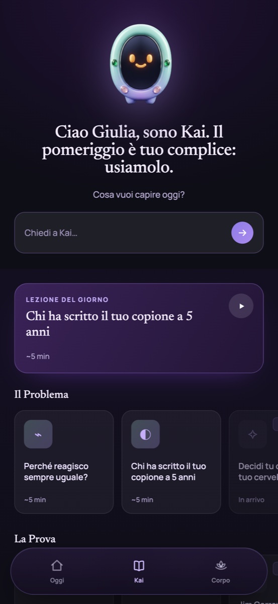 Kai, il tuo compagno AI